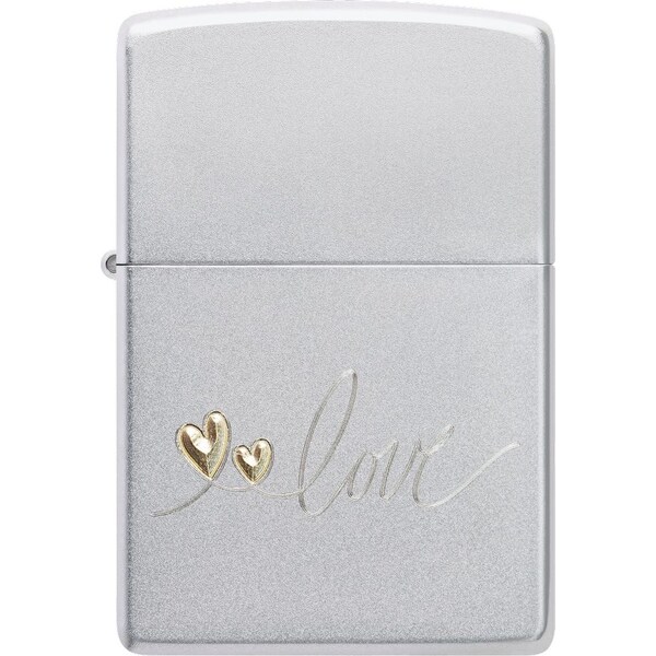 Zippo 2024 Zippo Love Design, Satin Chrome ZIP-48725 - main